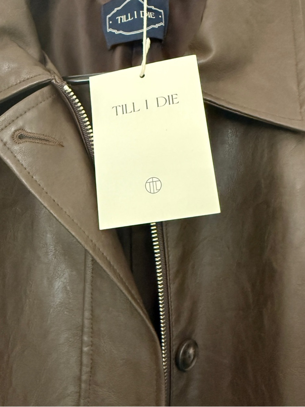 Wconcept Korean Brand Tillidie Leather Jacket Coat – New With Tags - Picture 7 of 9